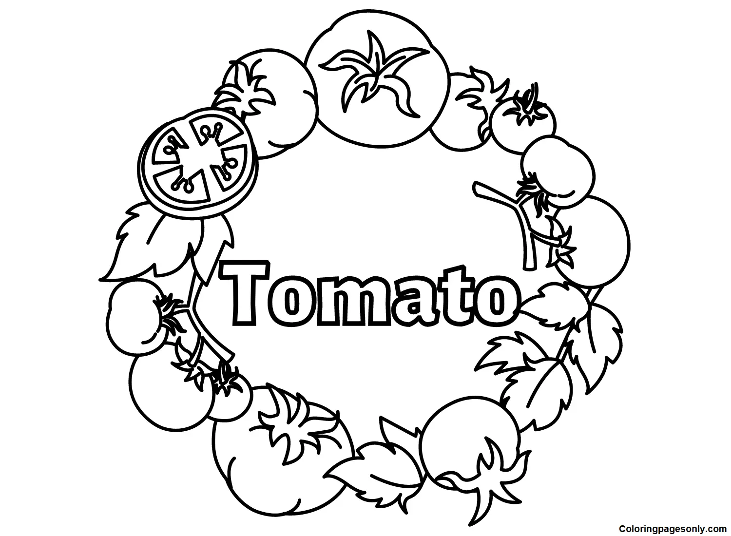 Desenhos de Tomate Para Colorir 32