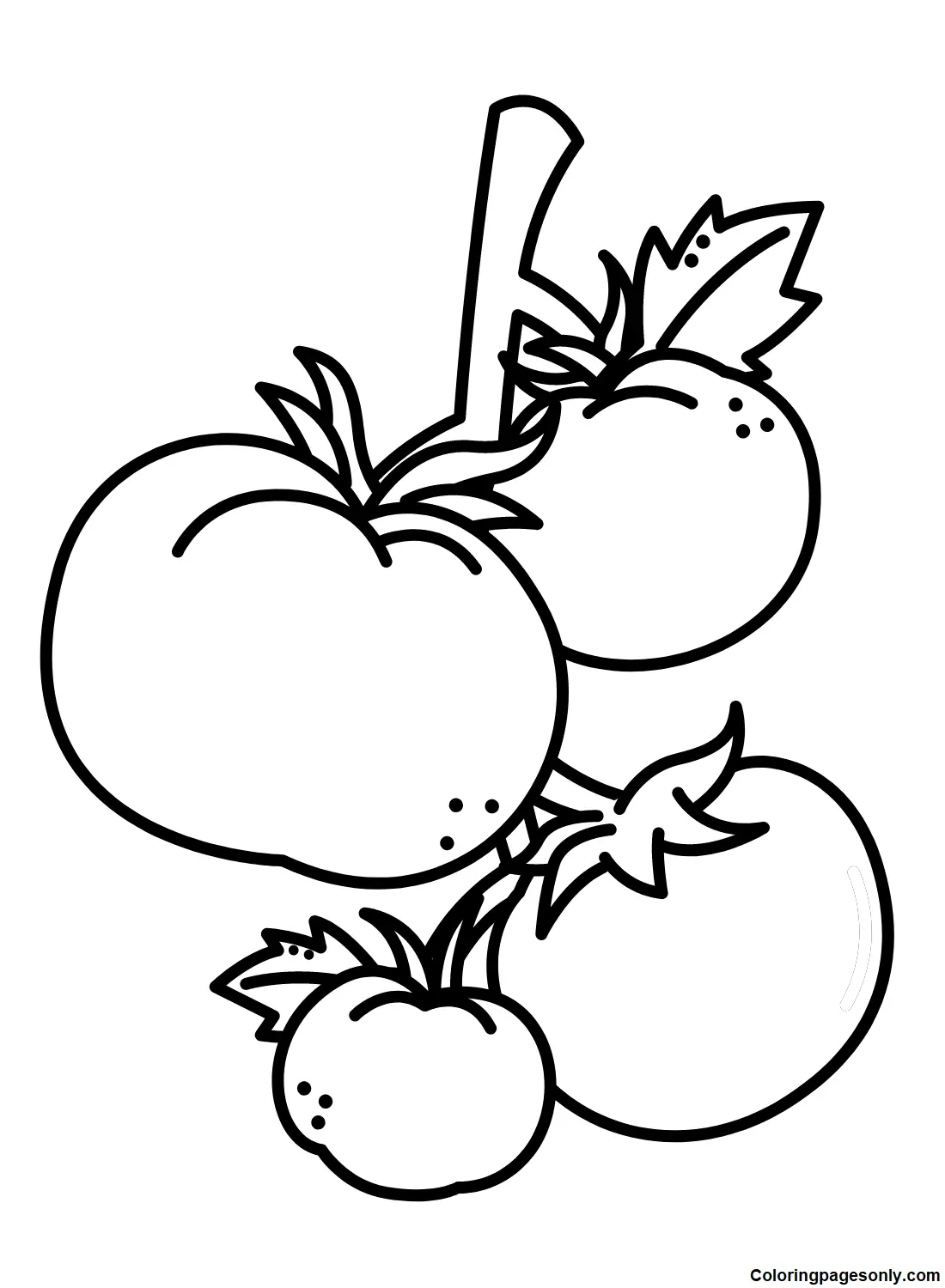 Desenhos de Tomate Para Colorir 37