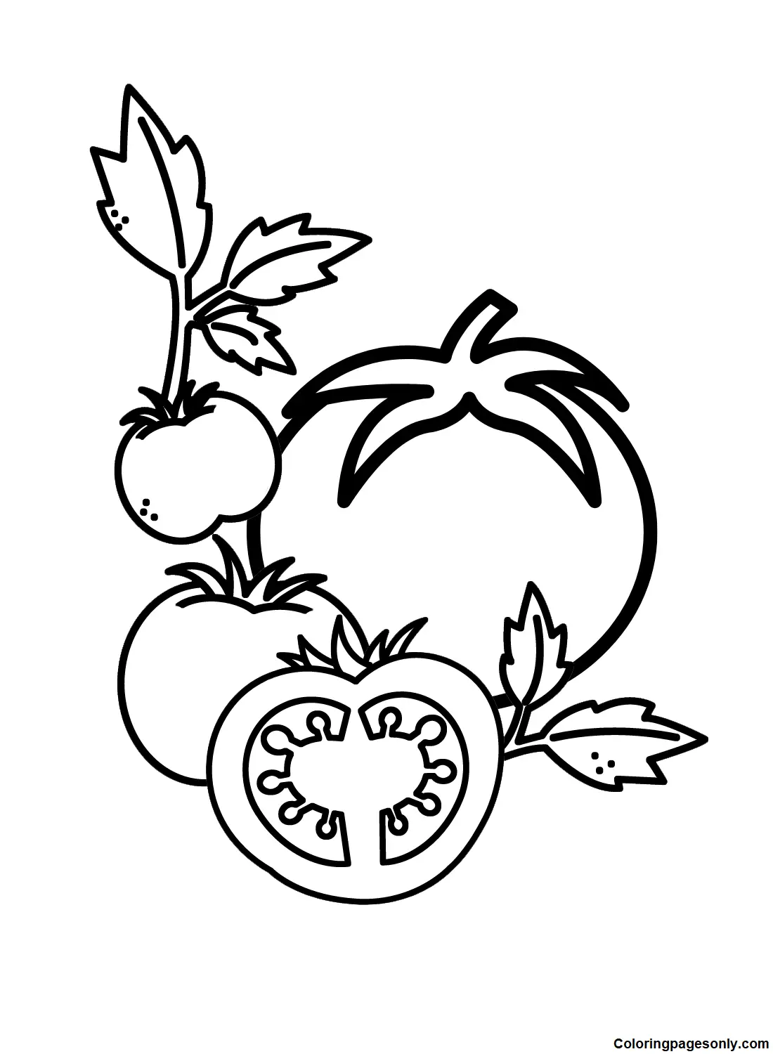 Desenhos de Tomate Para Colorir 38