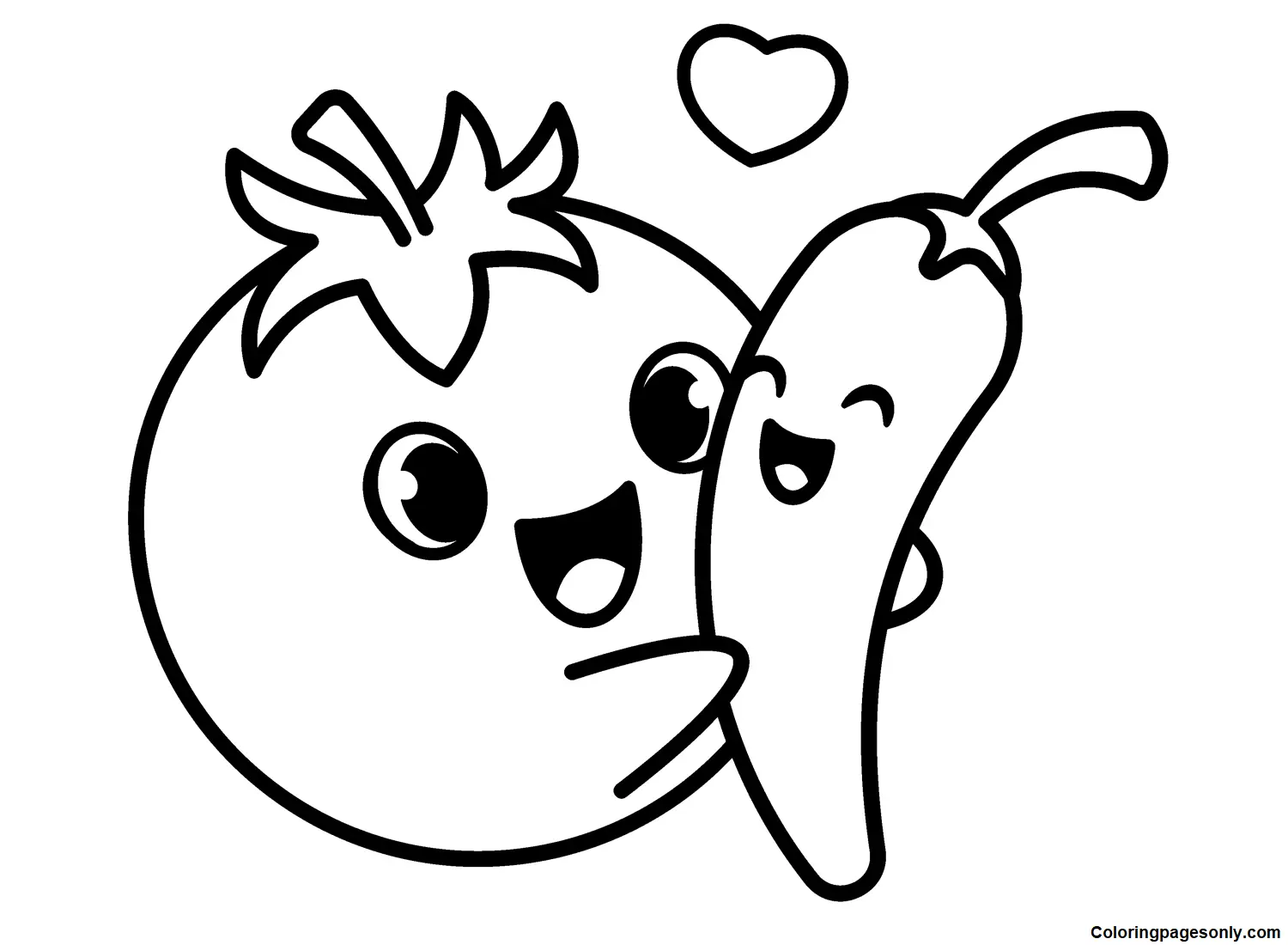 Desenhos de Tomate Para Colorir 7
