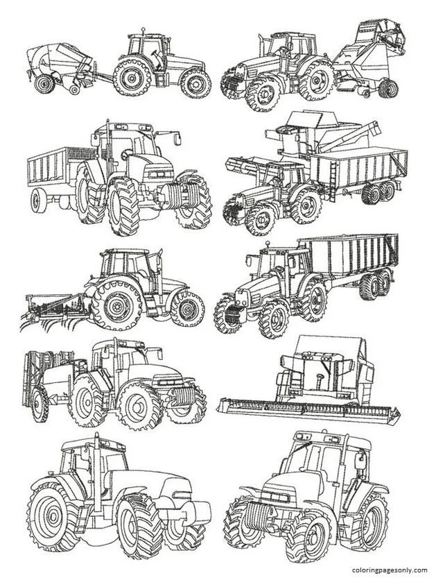 Tractores Para Colorear 2