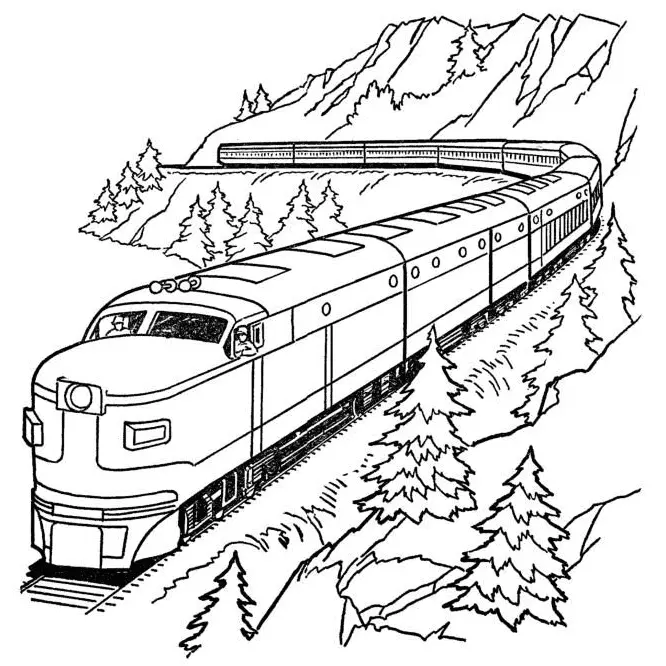 Train Coloring Pages 3