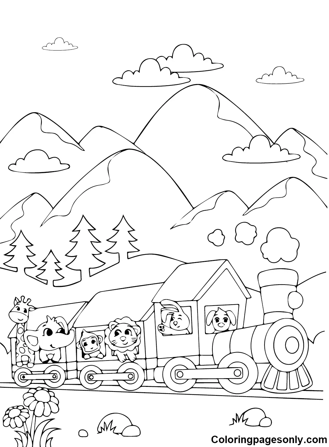 Train Coloring Pages 48