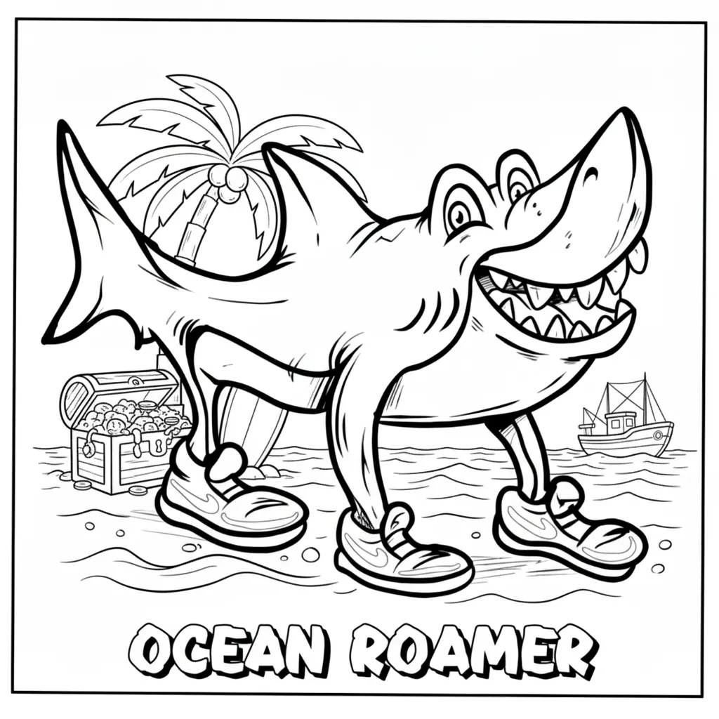 Tralalero Tralala Coloring Pages 1