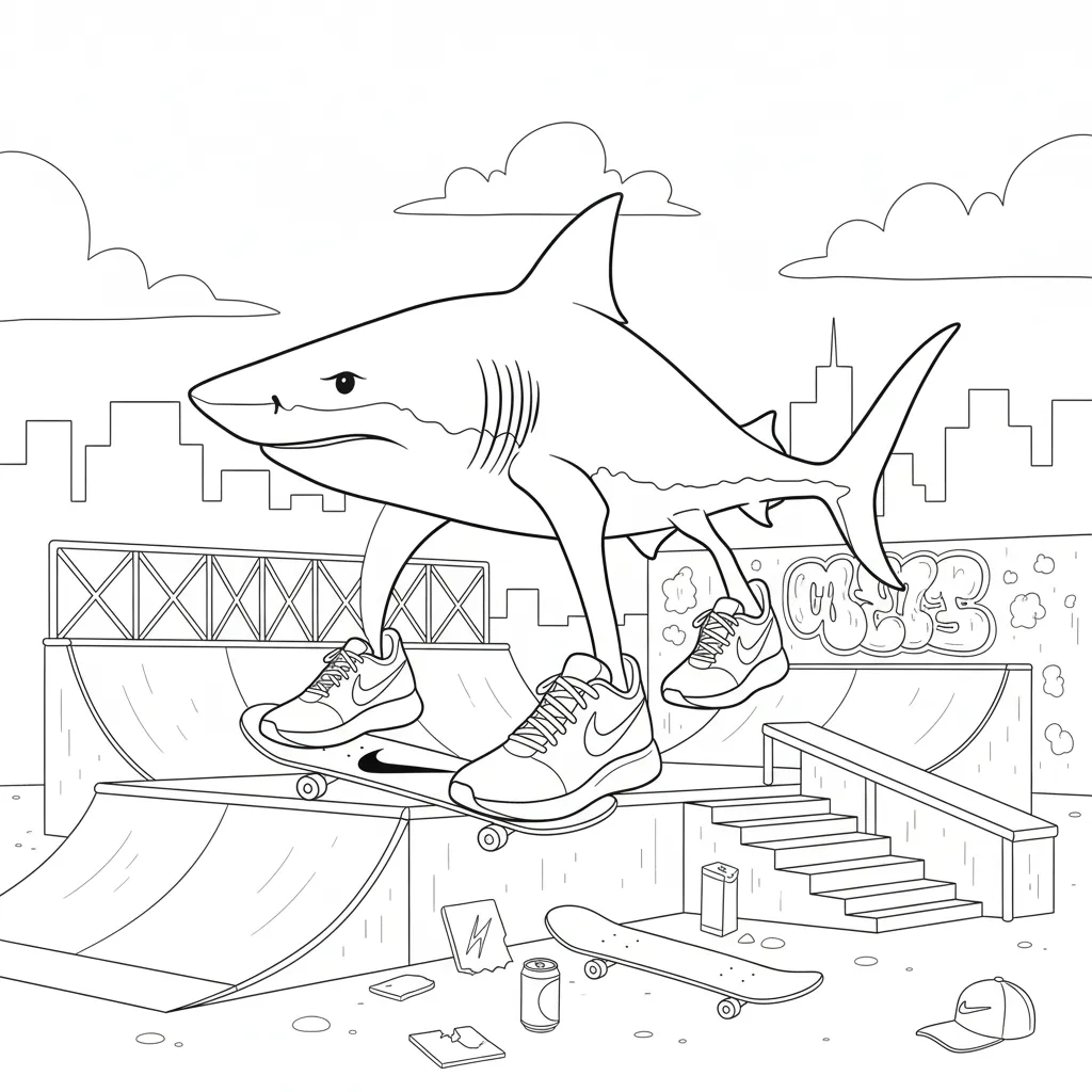 Tralalero Tralala Coloring Pages 10