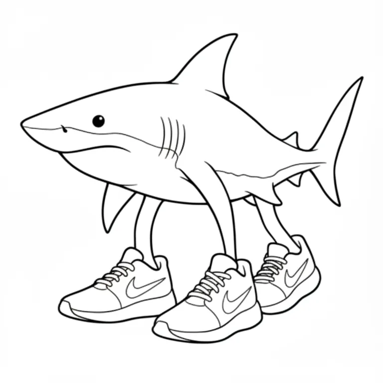 Tralalero Tralala Coloring Pages 12