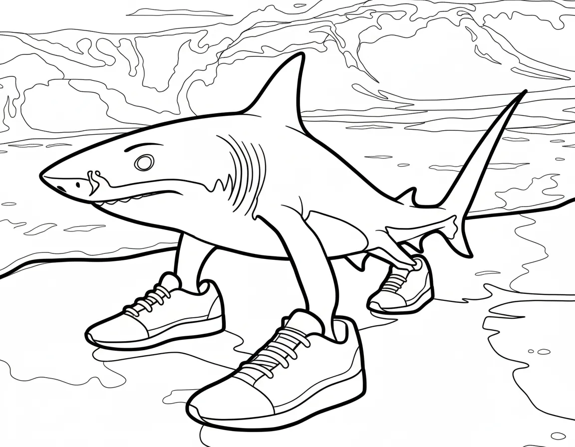 Tralalero Tralala Coloring Pages 16