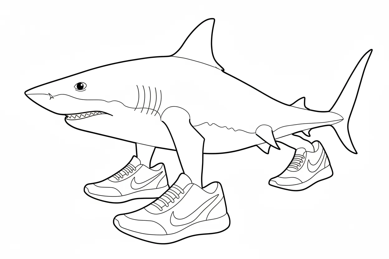 Tralalero Tralala Coloring Pages 17