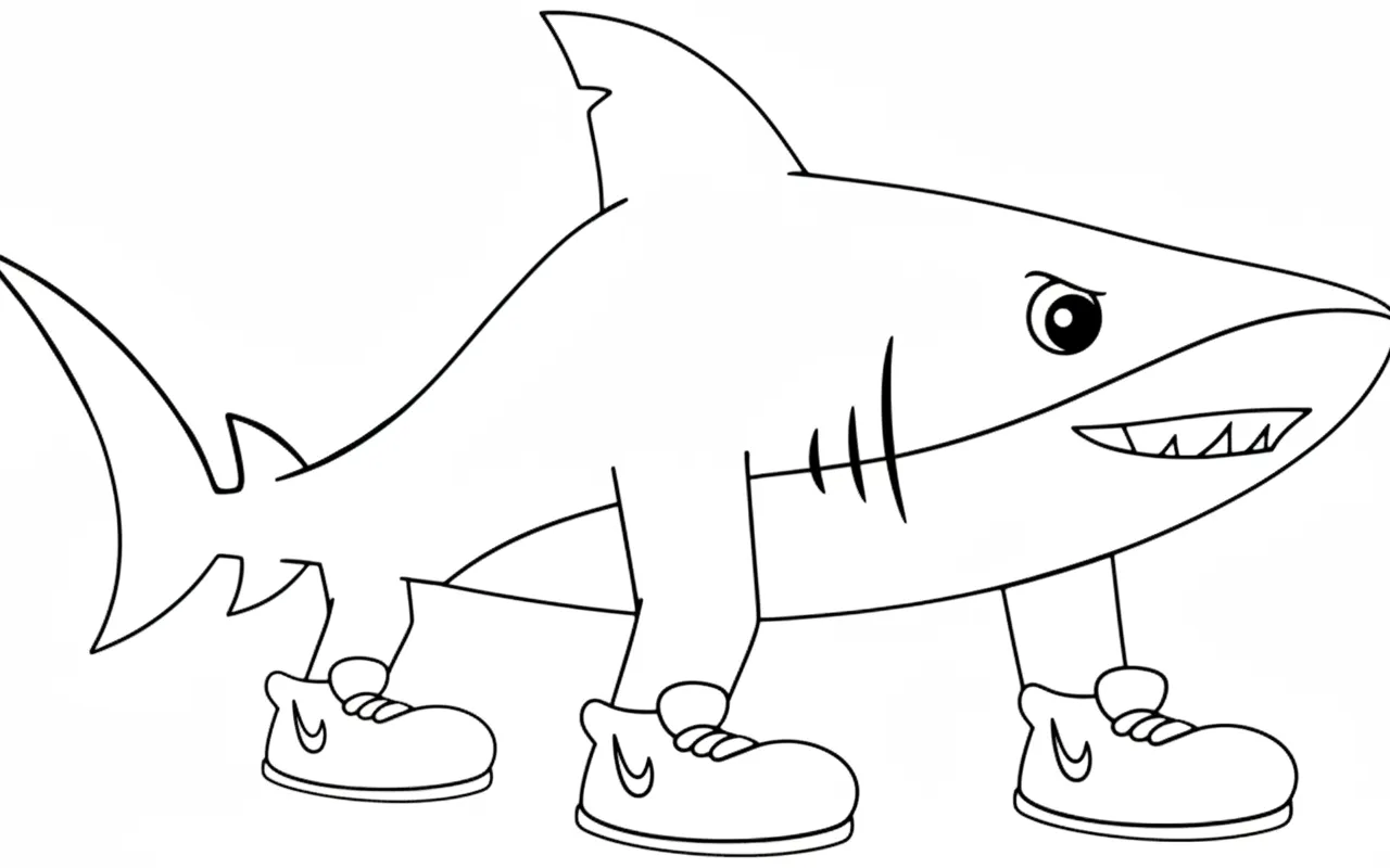 Tralalero Tralala Coloring Pages 2