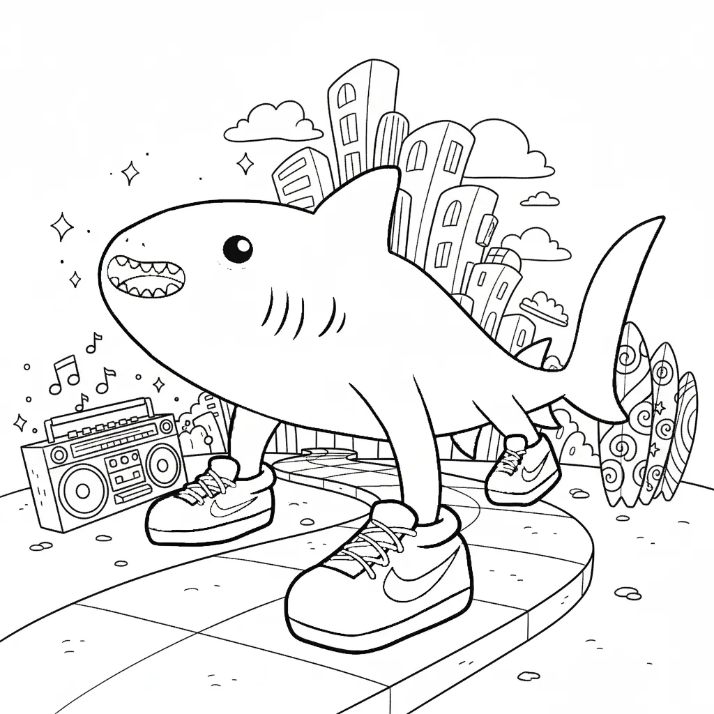 Tralalero Tralala Coloring Pages 5