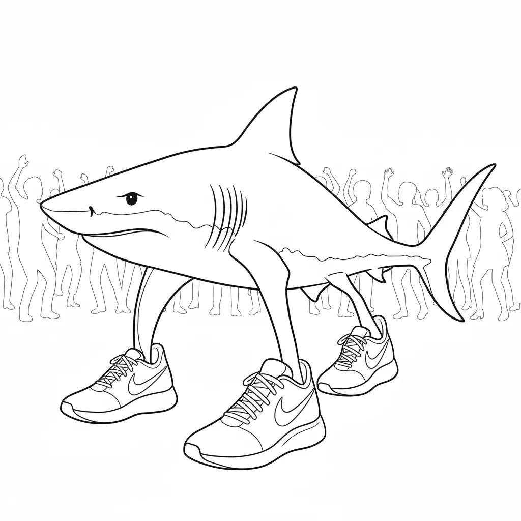 Tralalero Tralala Coloring Pages 9
