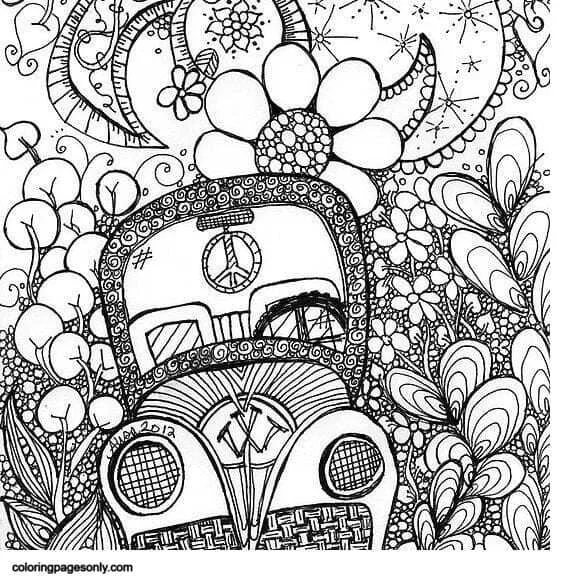 Trippy Coloring Pages 14