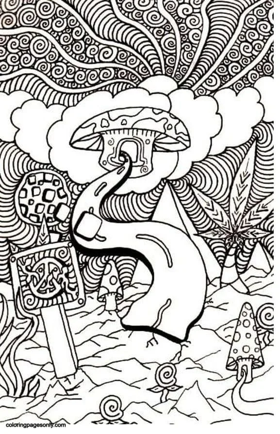 Trippy Coloring Pages 19