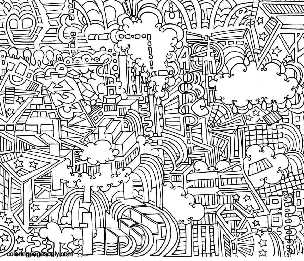 Trippy Coloring Pages 20
