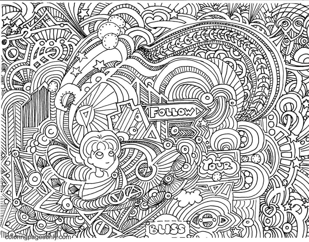 Trippy Coloring Pages 21