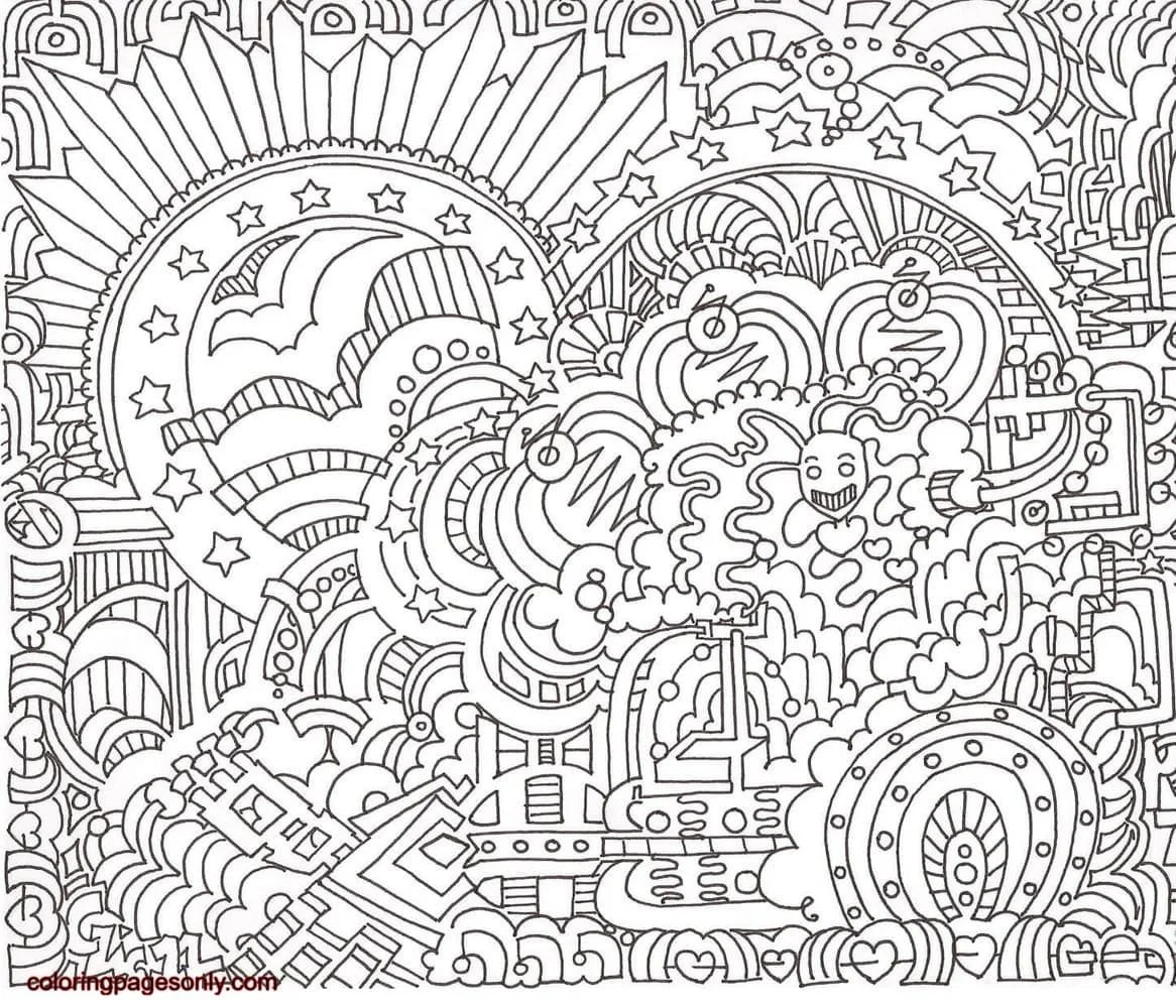 Trippy Coloring Pages 25