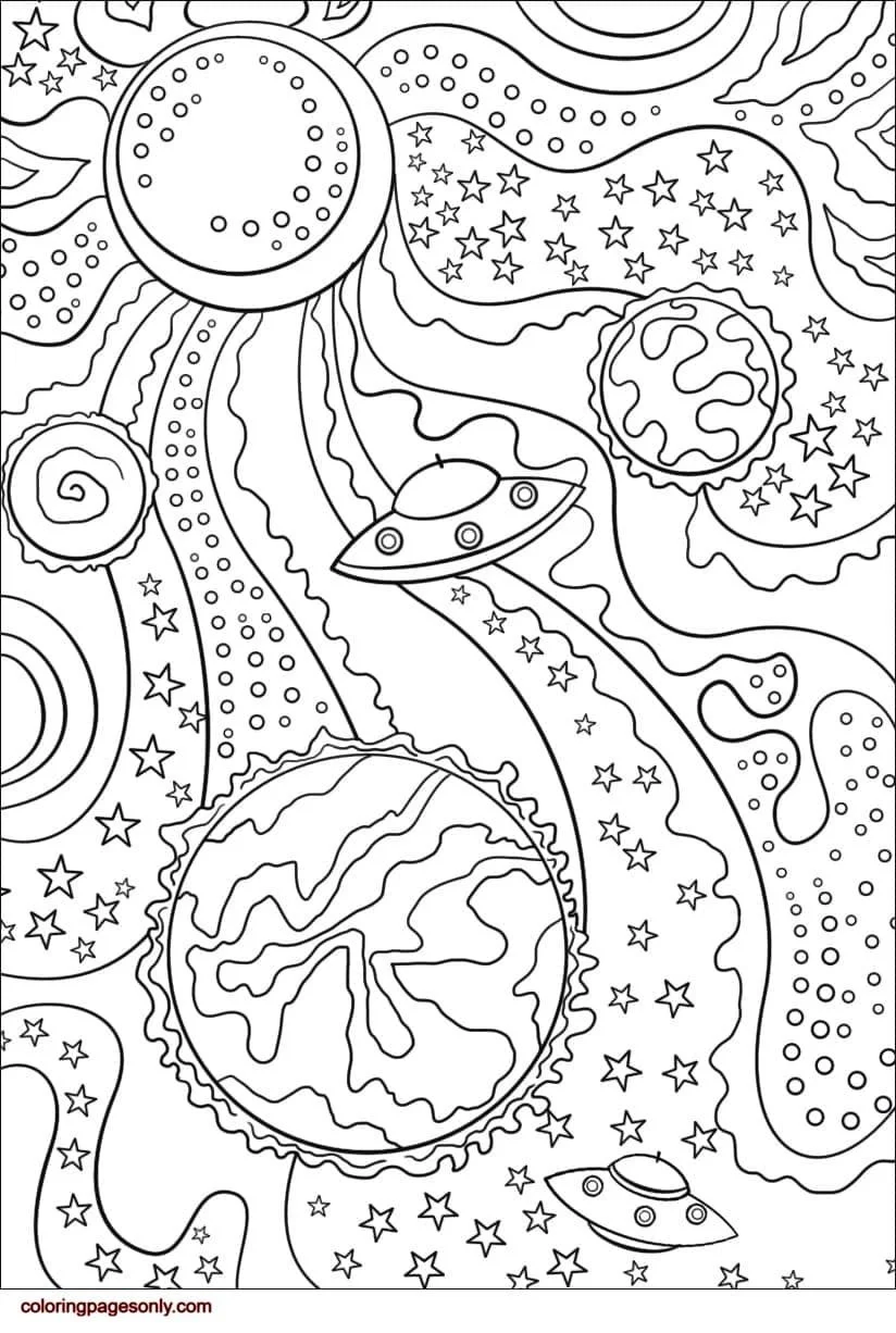 Trippy Coloring Pages 26