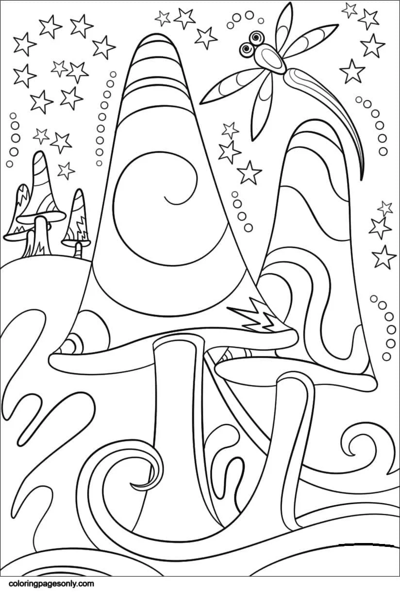 Trippy Coloring Pages 31