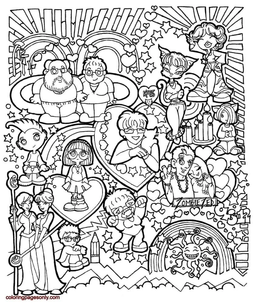Trippy Coloring Pages 32