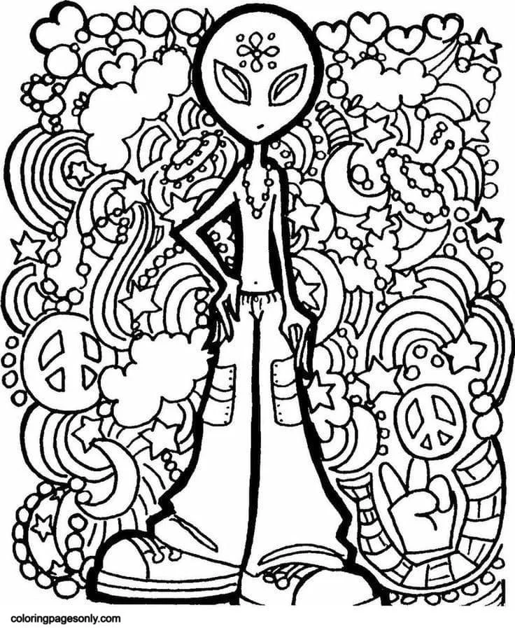 Trippy Coloring Pages 4
