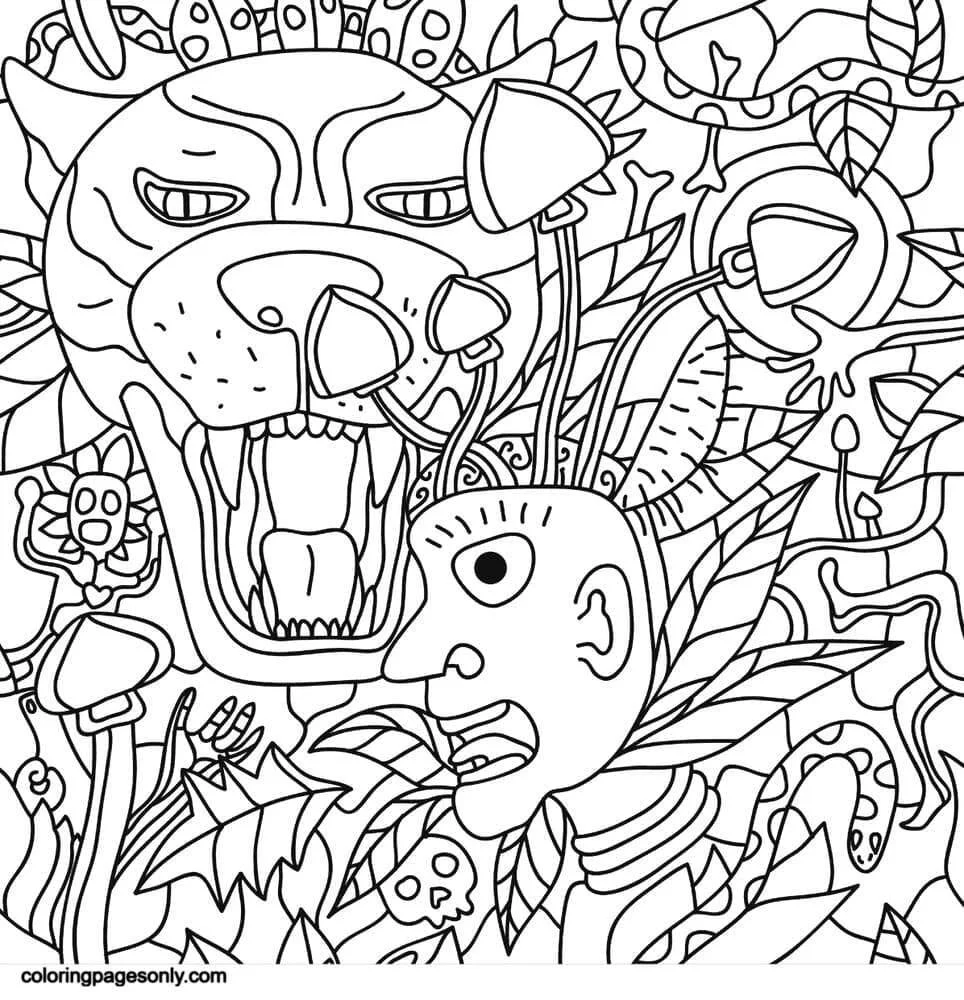 Trippy Coloring Pages 44