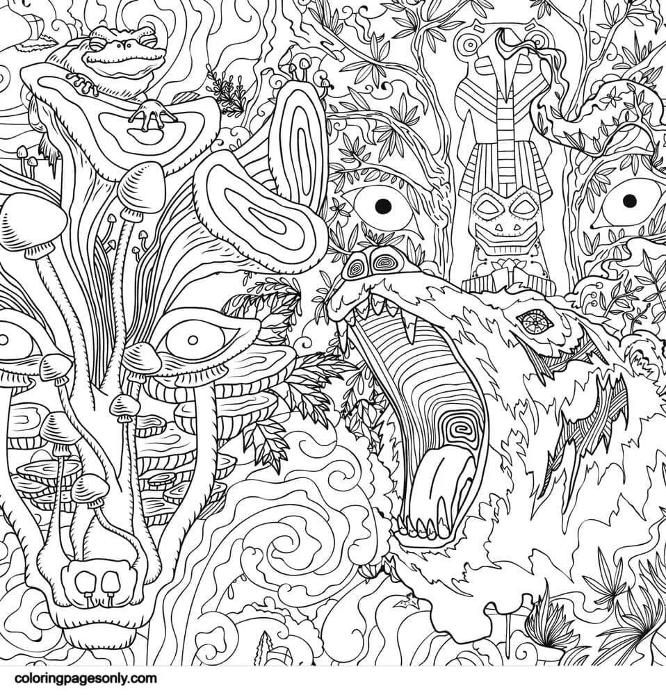 Trippy Coloring Pages 5