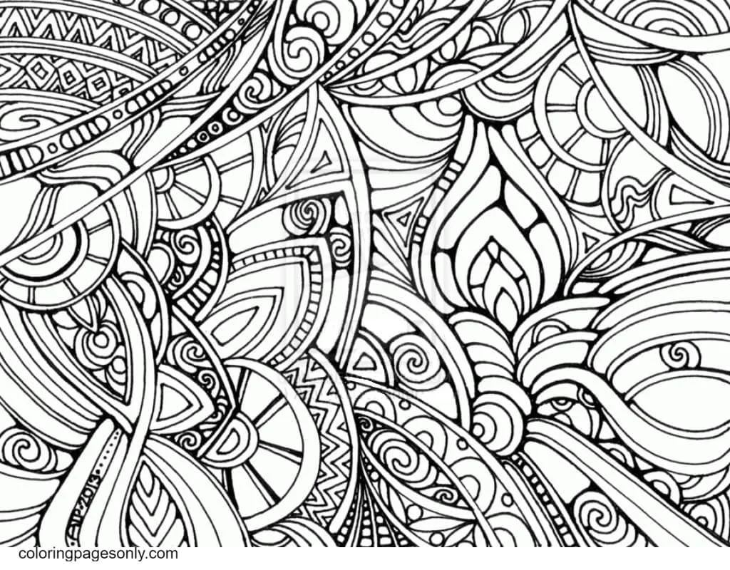 Trippy Coloring Pages 7