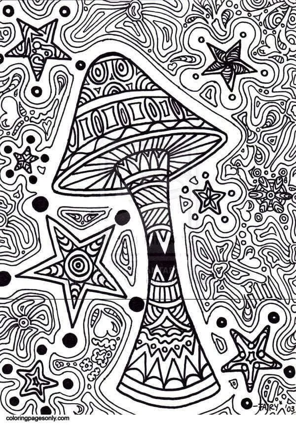Trippy Coloring Pages 8