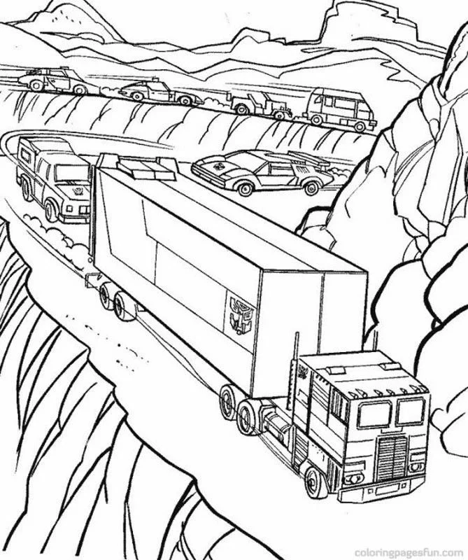 Desenhos de Caminhao Para Colorir 33
