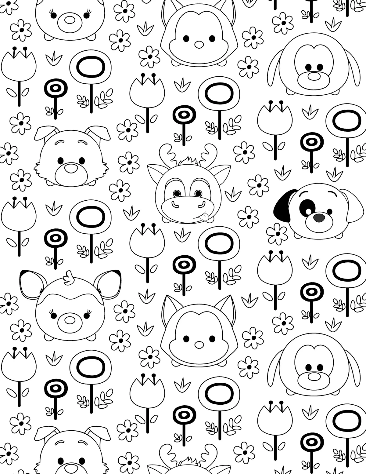 Tsum Tsum Para Colorear 14