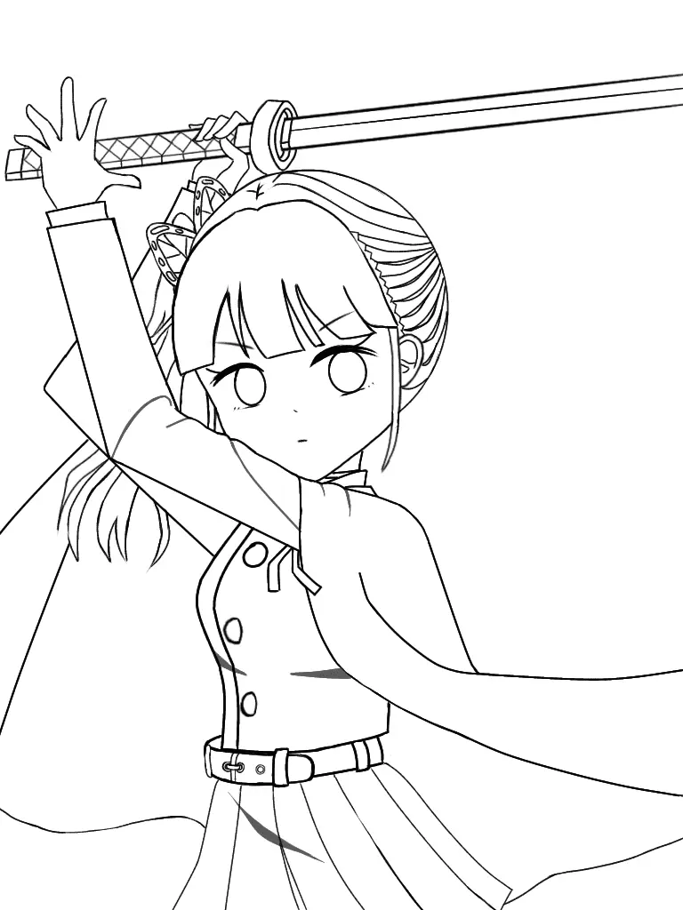 Tsuyuri Kanao Para Colorear 14