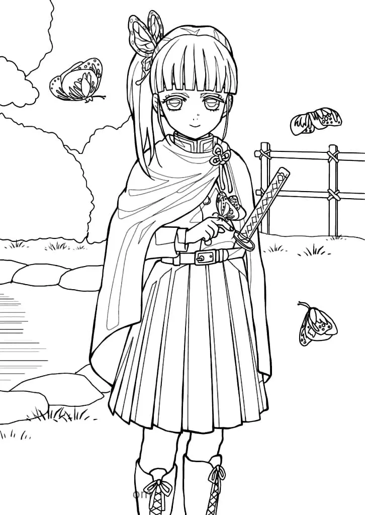 Tsuyuri Kanao Para Colorear 15
