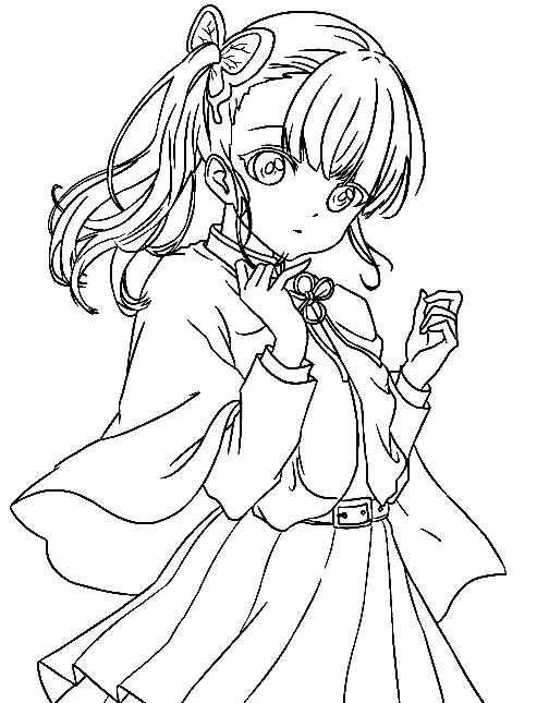Tsuyuri Kanao Para Colorear 9