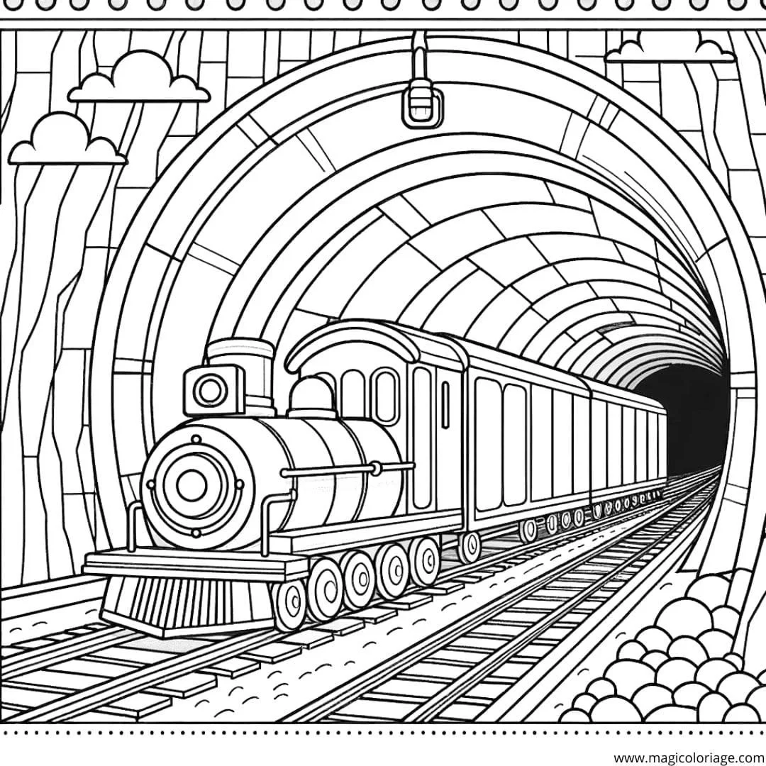 Tunel Para Colorear 4
