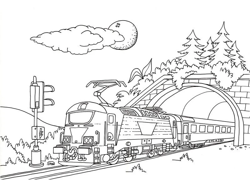 Tunel Para Colorear 7
