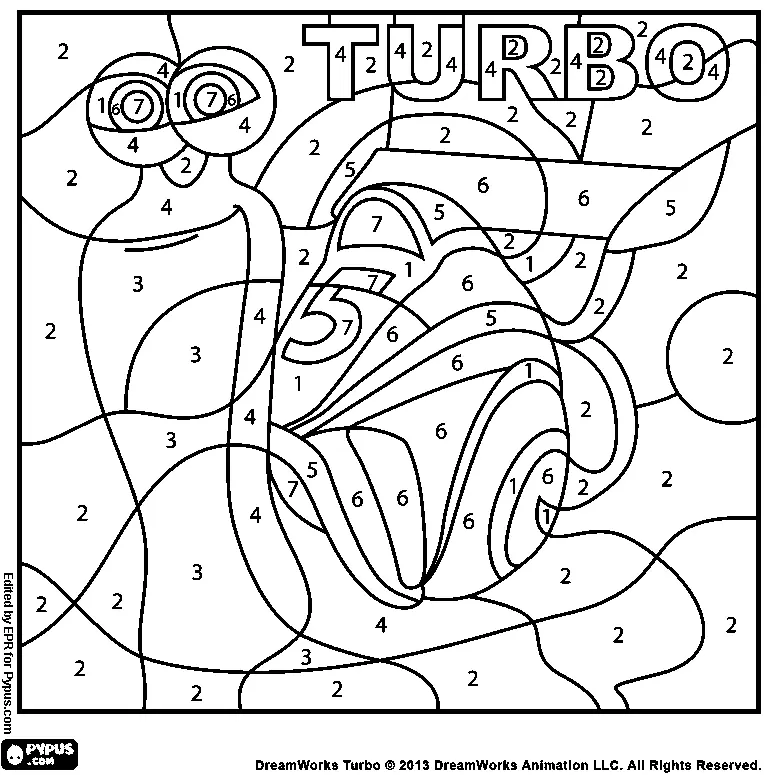 Turbo Coloring Pages 4