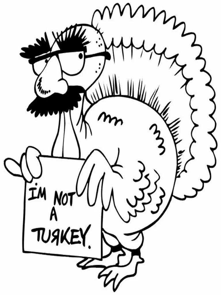 Turkey Coloring Pages 1