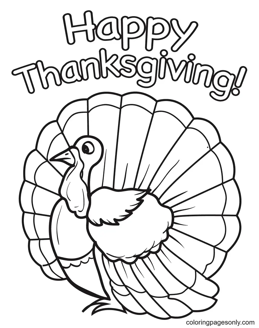 Turkey Coloring Pages 11