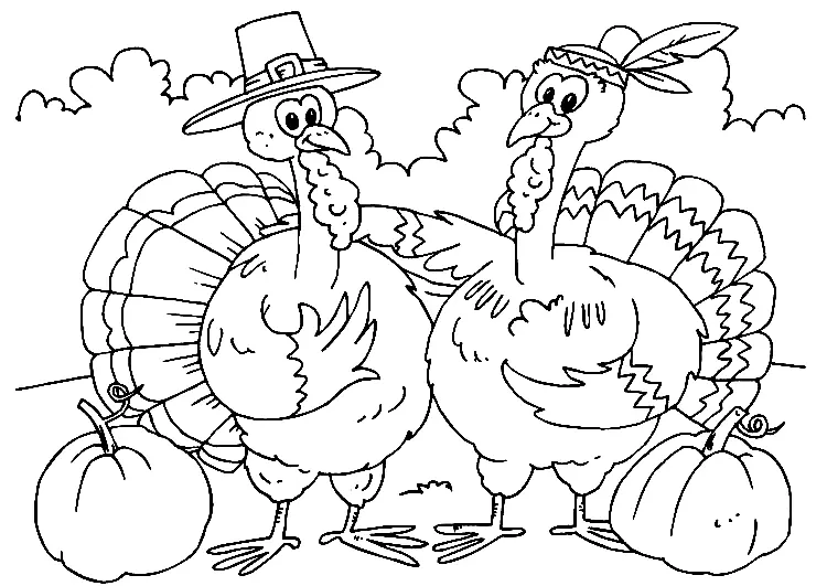 Turkey Coloring Pages 60