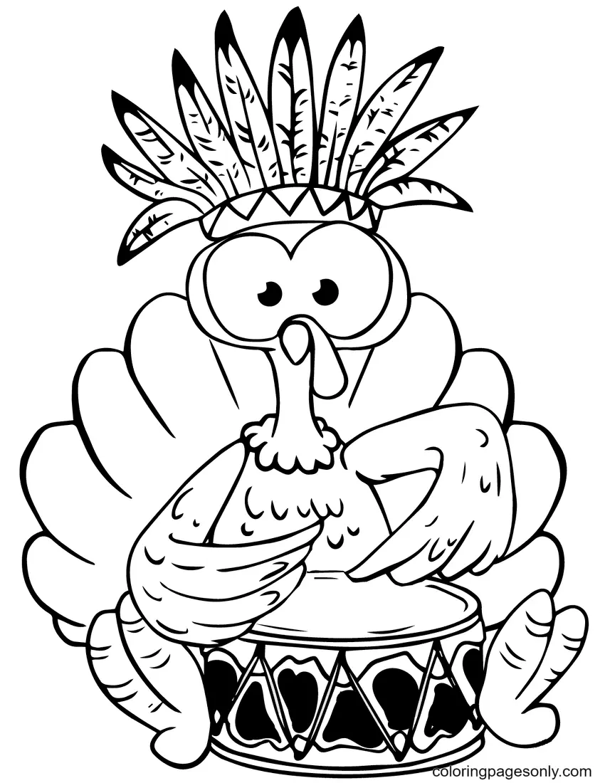 Turkey Coloring Pages 8