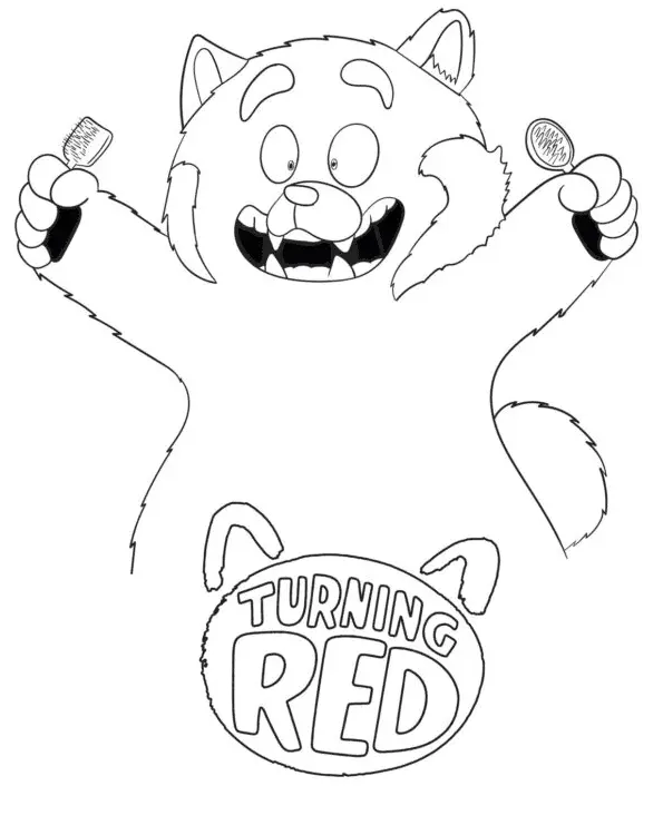 Turning Red Para Colorear 41