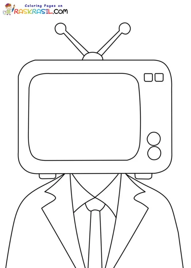 TV Man Coloring Pages 11