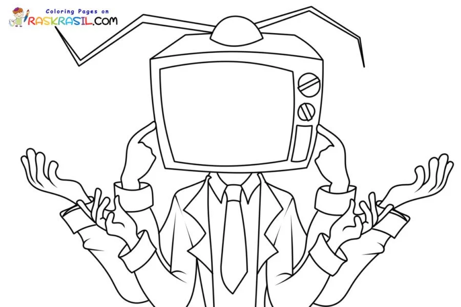 TV Man Coloring Pages 2