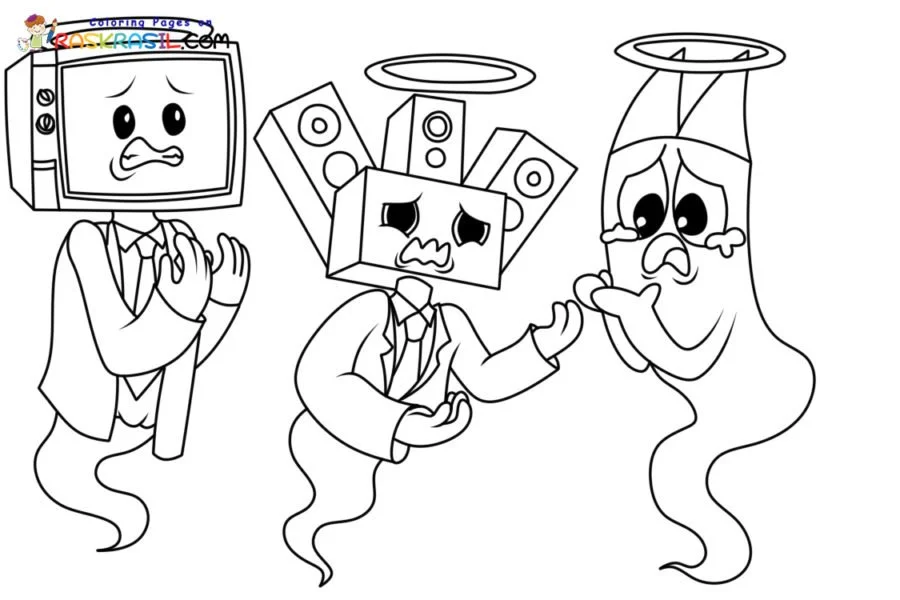 TV Man Coloring Pages 3