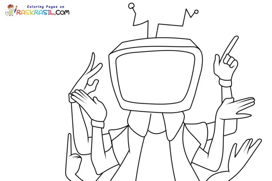 TV Man Coloring Pages 7