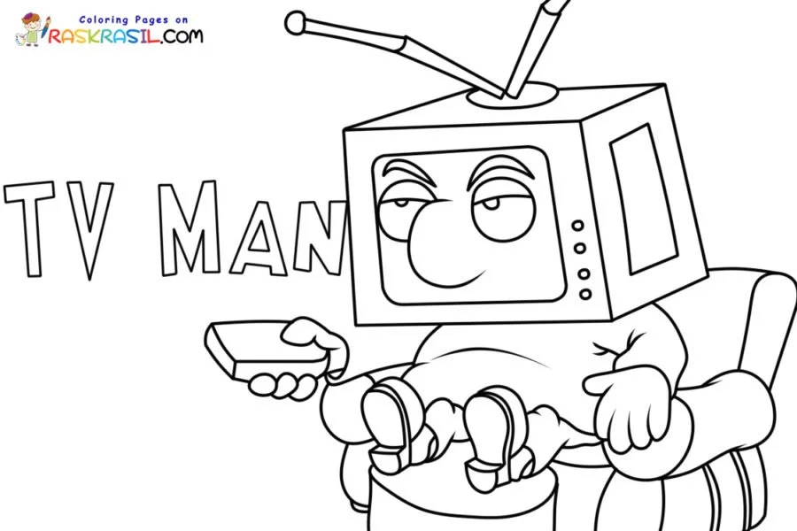 TV Man Coloring Pages 9