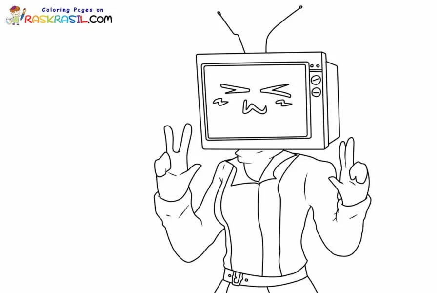 TV Frau Ausmalbilder 3