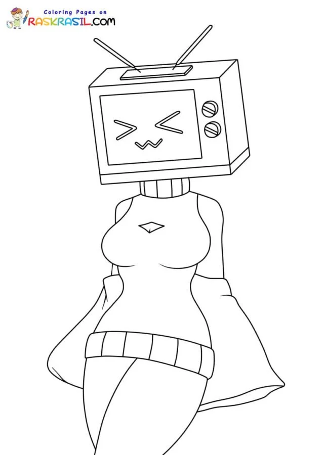 TV Frau Ausmalbilder 4