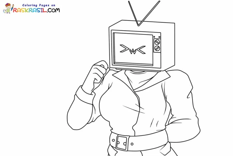 TV Frau Ausmalbilder 6