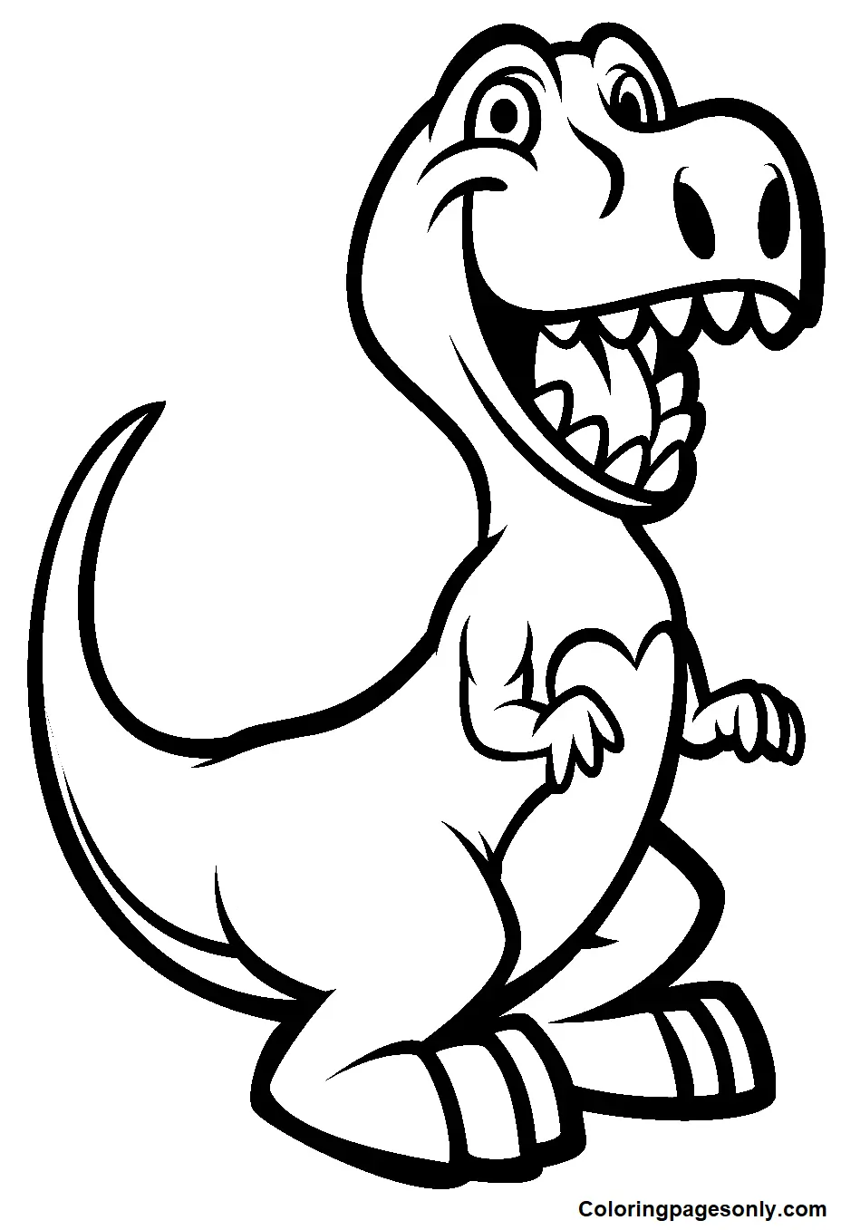 Tyrannosaurus Rex Para Colorear 1